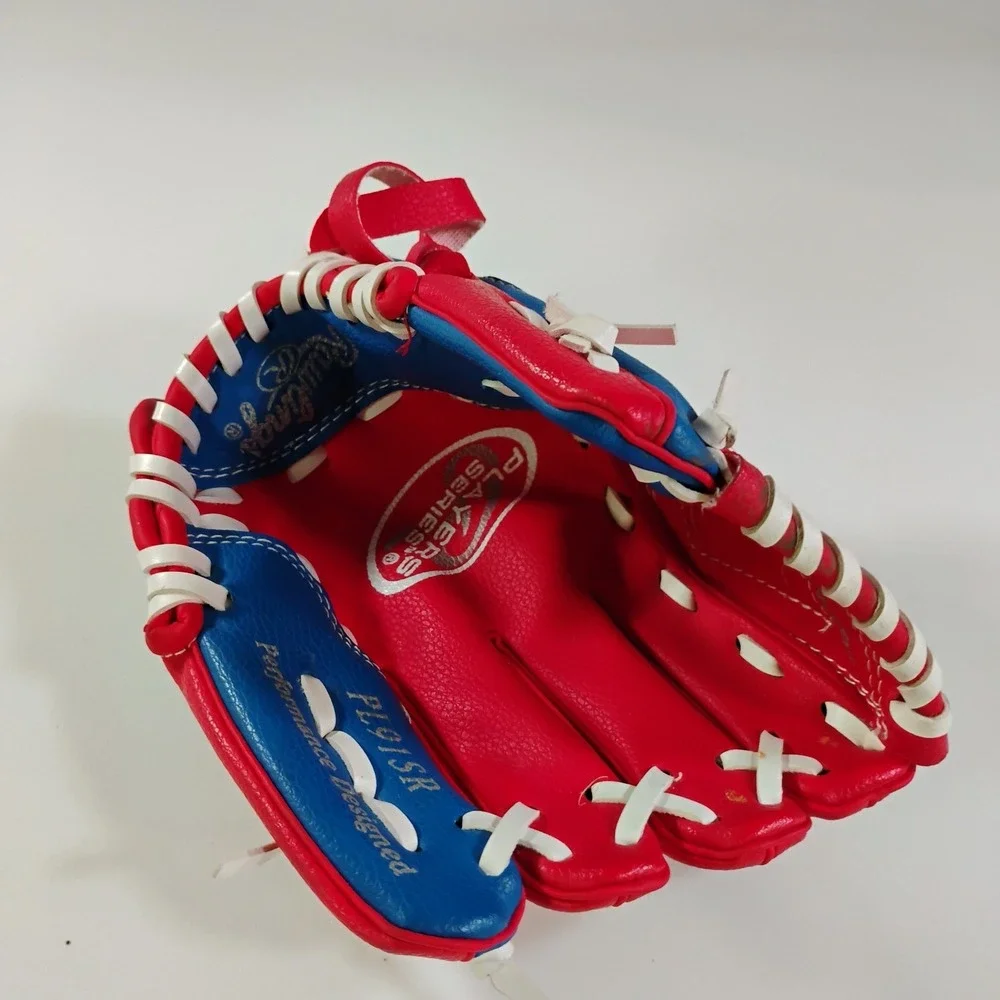 Rawlings Player Series Youth Red Blue Model: PL91SR Baseball Glove